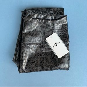 7 for all mankind Faux Leather Leggings Snake Print Size Small